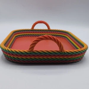 Tablett Tassen Gläser Seil Design Regenbogen für Küche Esszimmer Bad - Bild 1 von 6