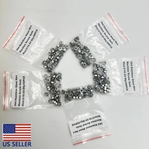 50PCS 3/16-24 304 Stainless Steel Hex Machine Screw Nuts - Picture 1 of 2