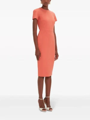 Victoria Beckham Nuevo Vestido Midi Lana-Crepé $1390, Talla 8 US 12 UK Foto 1 de 4