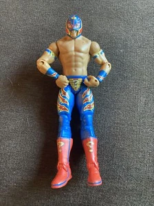 RAR Rey Mysterio WWE Mattel Basic Series Wrestling Figur 2010 blau rot WWF WCW - Bild 1 von 2