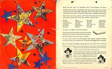 F5-18 Dixie Cup, Premium, 1952, Movie Stars, Scrapbook Cover, Back