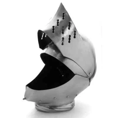 Casco de armamento Tudor siglo XVI - Regalo de acero calibre 18 para Coseplay LARP Foto 1 de 4