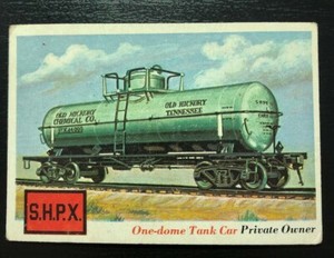 1955 Topps Rails & Sails #64 One Dome Tank Car Private Owner 