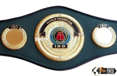 IBO Organización Internacional de Boxeo Campeonato Mundial de Boxeo Título Cinturón Zinc Foto 1 de 4
