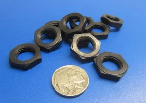 Black Oxide CH Steel Thin Hex Nut, Steel, RH 1/2"-20 x 3/16" Height - 10 Pcs - Picture 1 of 11