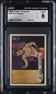 1951 TOPPS RINGSIDE #16 ART ARAGON CGC 6 EX/NEAR MINT 3533 - Picture 1 of 2