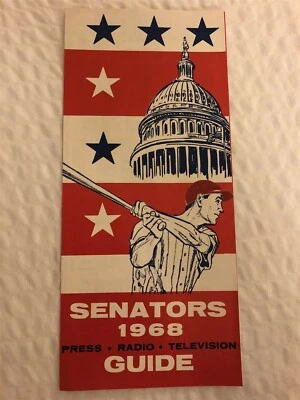 1968 WASHINGTON SENATORS Media ROSTER Tri Fold Guide FRANK HOWARD Mike EPSTEIN  - Image 1 of 3