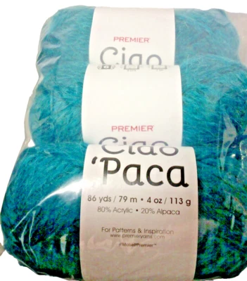 Pack de 3 hilos Premier Ciao Paca “turquesa” Foto 1 de 2