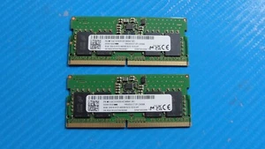 Dell 7620 Micron 16GB 8GBx2 PC5-4800B SODIMM Memory RAM MTC4C10163S1SC48BA1 - Picture 1 of 2