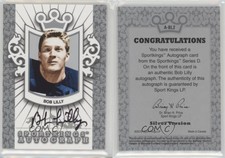 2010 Sportkings Series D Auto Silver Bob Lilly #A-BL2 Auto HOF