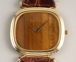Jaeger Lecoultre Cushion 9132 21 Vintage Hand-Winding YG Case & Leather Belt - Picture 1 of 9