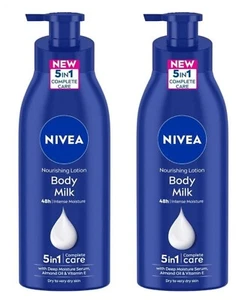 Nivea Nourishing Lotion Body Milk Richly Caring For Very Dry Skin, 400ml 2 Pack - Picture 1 of 8