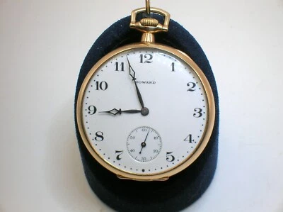 c. 1912 FANCY E. HOWARD WATCH CO. OPEN FACE 19J ADJ. 5 POS. - 45MM - WORKING - Image 1 of 4