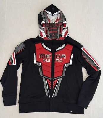 Chicos Brothers Justice Mega Swag Robot Cara Completa Cremallera Sudadera con Capucha Acolchada Sudadera S 8 Foto 1 de 4