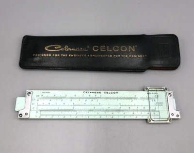 Regla deslizante vintage K&E Keuffel & Esser Doric Celanese Celcon 68-1555 con estuche Foto 1 de 4