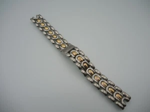 Cinta de acero universal Geneve, 18 mm, bicolor, pulsera, pulsera de acero, pulsera, NUEVO DE LOTE ANTIGUO - Imagen 1 de 7