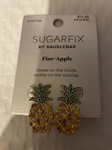 SUGARFIX By Baublebar Pineapple Earrings Nickel Free Jewelry**New - Picture 1 of 2