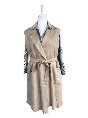 🌟MARINA RINALDI  Gilet in LINEN    Plus (MR 31) US 22W_ De52_ It60_ Fr56_ Uk26 - Image 1 of 4