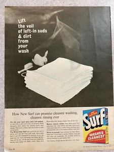 Surf Washing Powder 1960's Original Vintage Retro Print Ad  - Bild 1 von 5
