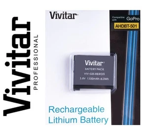 Hi Capacity AHDBT-501 Li-Ion Battery For GoPro HD Hero5 Hero-5 Hero6 Hero-6 - Picture 1 of 2