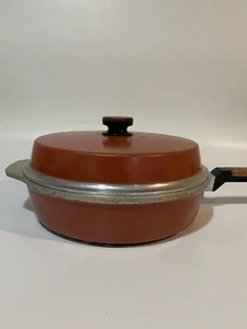 Vintage KF Kitchen Fair Aluminiumguss Griff Pfanne 11,5" rot - Bild 1 von 11