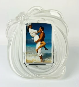 Marco de regalo de aniversario de boda Mikasa Love Knot cristal esmerilado SA 212/826 - NUEVO - Imagen 1 de 6