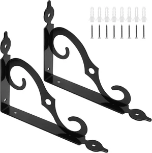 Luomorgo 2 Pcs L Bracket Decorative Shelf Brackets, Wall Mounted L Shape - Picture 1 of 12