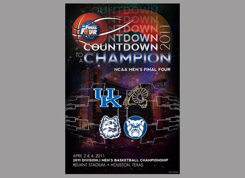NCAA Men's Basketball FINAL FOUR 2011 24x36 POSTER UConn, Butler, Kentucky, VCU Cover