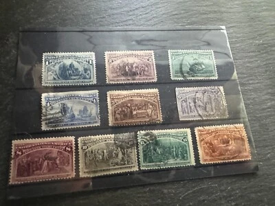 Scott #230-239 1893 Columbians from 1¢ to 30¢ Used SCV$243 - Image 1 of 2
