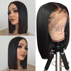 Glueless Lace Front Wig Human Hair Lace Closure Wigs for Women Straight Bob 