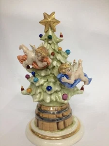 Albero di Natale moderno con angeli Porcellana di Capodimonte Porcellane Carusio - Picture 1 of 1