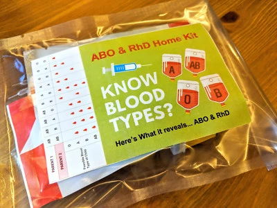 ABO RhD Home Blood Group Type Test Testing Kit CE Marked FREE SHIPPING - Image 1 of 3
