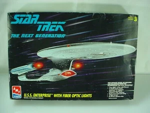 AMT STAR TREK NEXT GENERATION USS ENTERPRISE MODEL 8772 FIBER OPTIC - NEW - Bild 1 von 12
