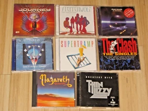 8 CD Album Rock Collection Lot Hits Steppenwolf Journey Nazareth Clash Thin Lizz - Foto 1 di 1