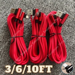1/3Pcs 90 Degree Angle USB-A to USB-C Charger Cable Fast Charging Type Sync Cord - Picture 1 of 13