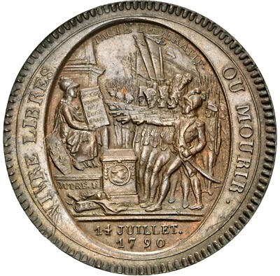 France - 1792 Republic Essai 5 Sols - NGC AU58 BN - SPECTACULAR & UNDERGRADED - Image 1 of 4