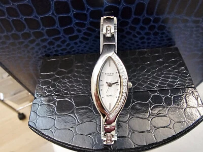 Delicate Oval Women's Watch Regent Stainless Steel Zirconia Silver Silver Dial - Image 1 of 4