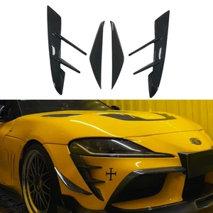 For Supra A90 A91 Mkv Carbon Fiber  4pcs Front Bumper Vents Front Canards - Picture 1 of 9