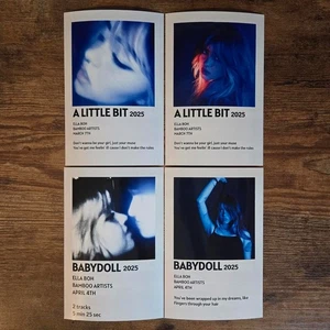 Ella Boh 4 Stück Mini Poster / Drucke mit Singles - A Little Bit und Babydoll - Bild 1 von 5