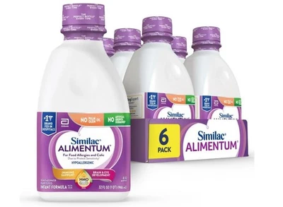 Paquete de 6 fórmula infantil hipoalergénica hipoalergénica lista para alimentar Similac Alimentum 32 oz Foto 1 de 2