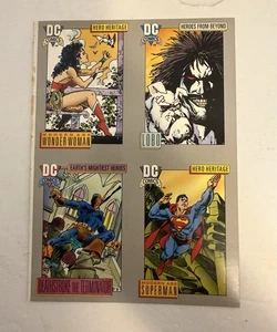 Vintage DC Comics Series 1 Promo Uncut Card Sheet Impel 1992 Superman Lobo - Picture 1 of 5
