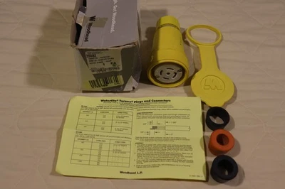 WOODHEAD / MOLEX Watertite Connector  29W82 NEMA L22-30R  30A  3 Phase  277/480V - Image 1 of 4