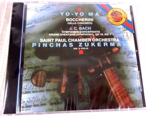 Yo-Yo Ma Boccherini CD Cello Concerto Bach Symphonie CBS Pinchas Zukerman NEW! - Picture 1 of 3