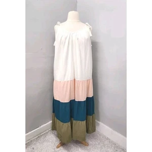 Old Navy ärmelloses Maxikleid mit Tasseled Color-Block Taschen Oversized M-XL - Bild 1 von 11