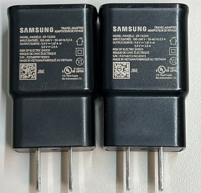 Genuine Samsung Adaptive Fast Charging Travel/Wall Charger EP-TA200 (2pack) - Image 1 of 4