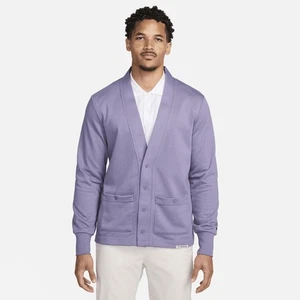 Nike Standard Issue Golf Cardigan Maglione Uomo Grande Viola Preppy Cotone - Foto 1 di 9