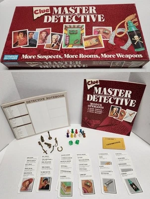 VINTAGE 1988 CLUE MASTER DETECTIVE Board Game by Parker Brothers - 100% COMPLETE - Image 1 of 4