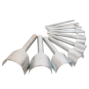 Baitaihem 10 Pcs Leather Tools Craft Half-Round Cutter Punch Belt End Silver - Picture 1 of 6