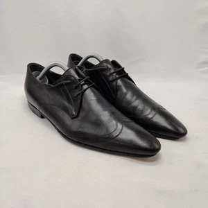 Zapatos Oxford Gucci Para Hombre Cuero Negro Punta de Ala Punta Punta Talla 41 E EE. UU. 7.5/8 - Imagen 1 de 13