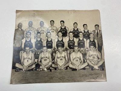 1945 UVA Virginia Cavaliers Basketball Champions Team Photo WWII Era Original - Image 1 of 3